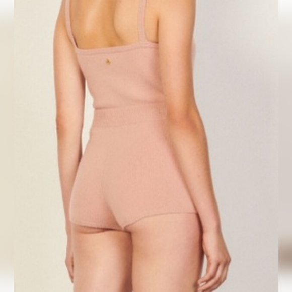 Sandro Paris Casual Izzie Wool  High Waisted Briefs  Shorts  Powder Pink Size 42 - Picture 3 of 4